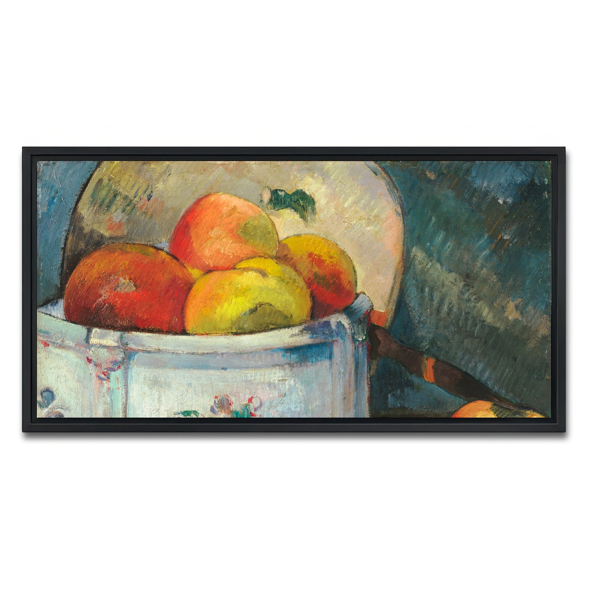 AUTO-MOCKUP WHITE | Still Life With Peaches | 1 Piece | Black Framed Canvas | group=2x1