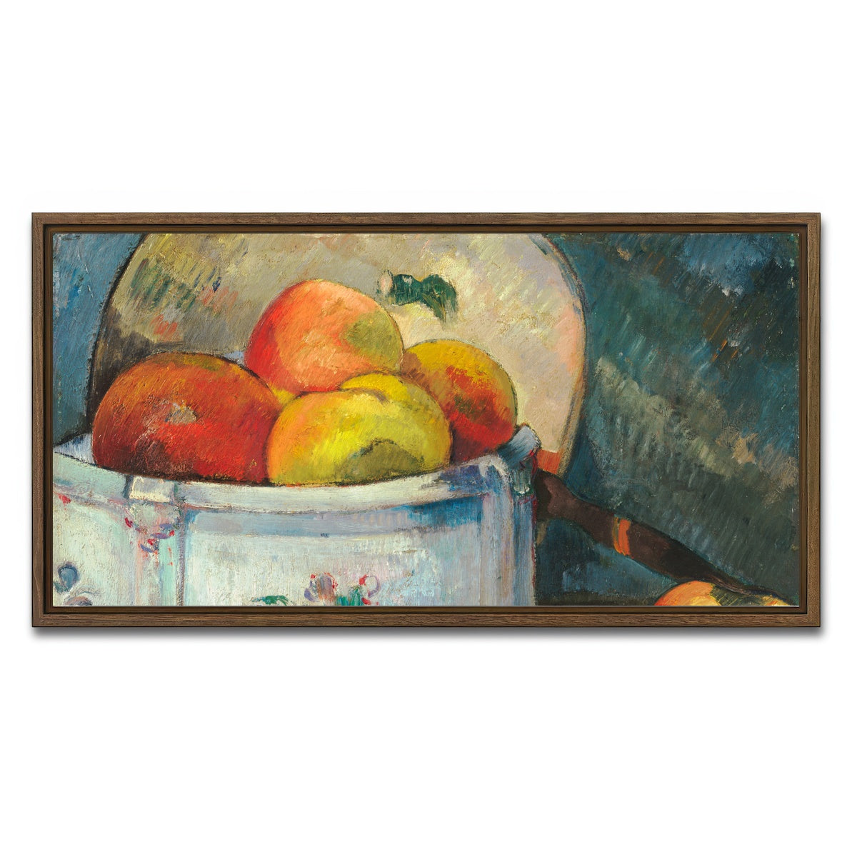 AUTO-MOCKUP WHITE | Still Life With Peaches | 1 Piece | Walnut Framed Canvas | group=2x1