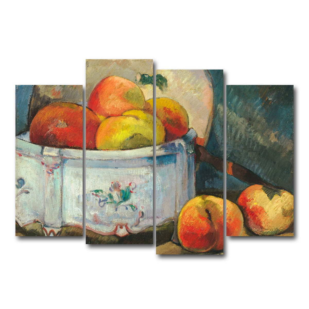 AUTO-MOCKUP WHITE | Still Life With Peaches | 4 Piece | Gallery Wrap Canvas | group=4_normal