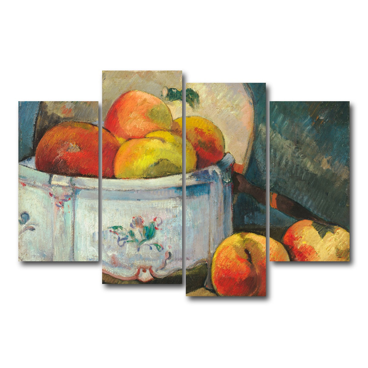 AUTO-MOCKUP WHITE | Still Life With Peaches | 4 Piece | Gallery Wrap Canvas | group=4_short