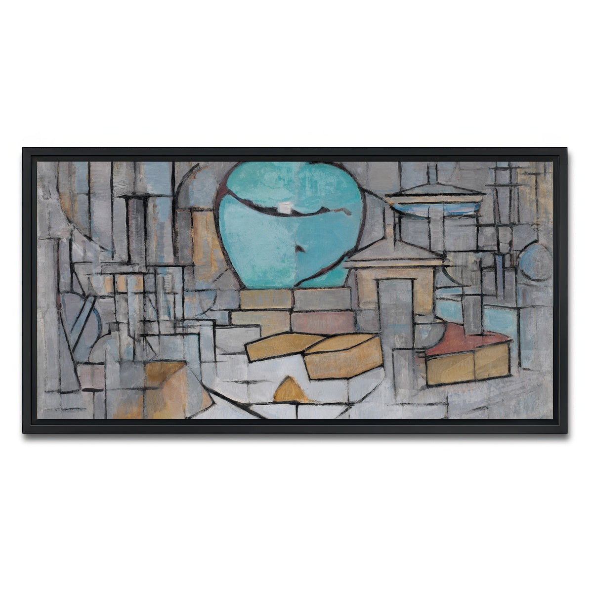 AUTO-MOCKUP WHITE | Stilleven met gemberpot | 1 Piece | Black Framed Canvas | group=2x1