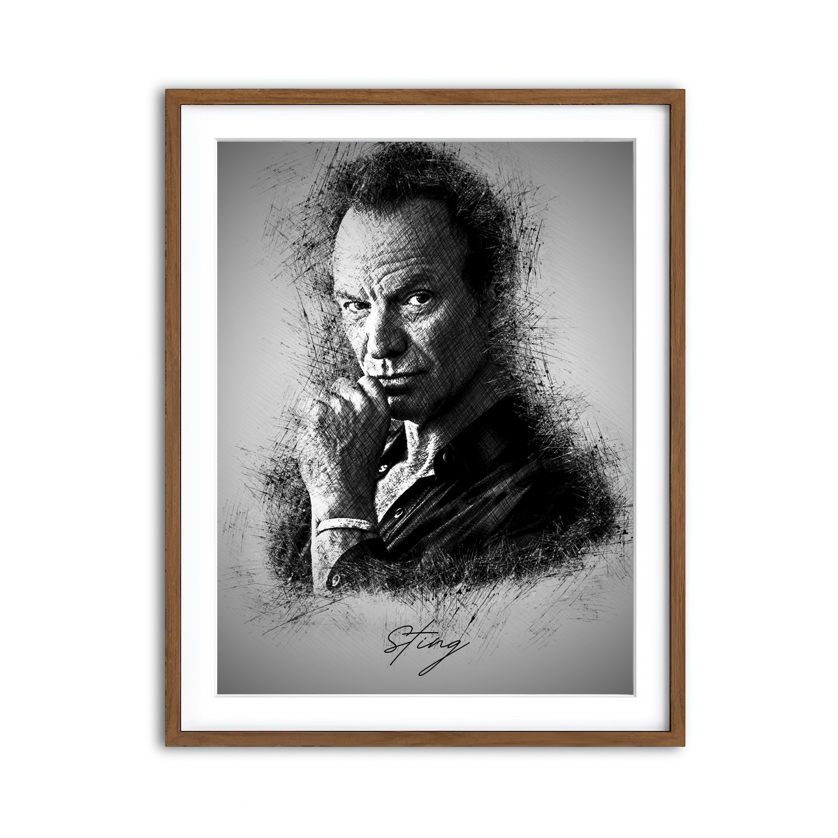 Framed Print 3x4 Walnut