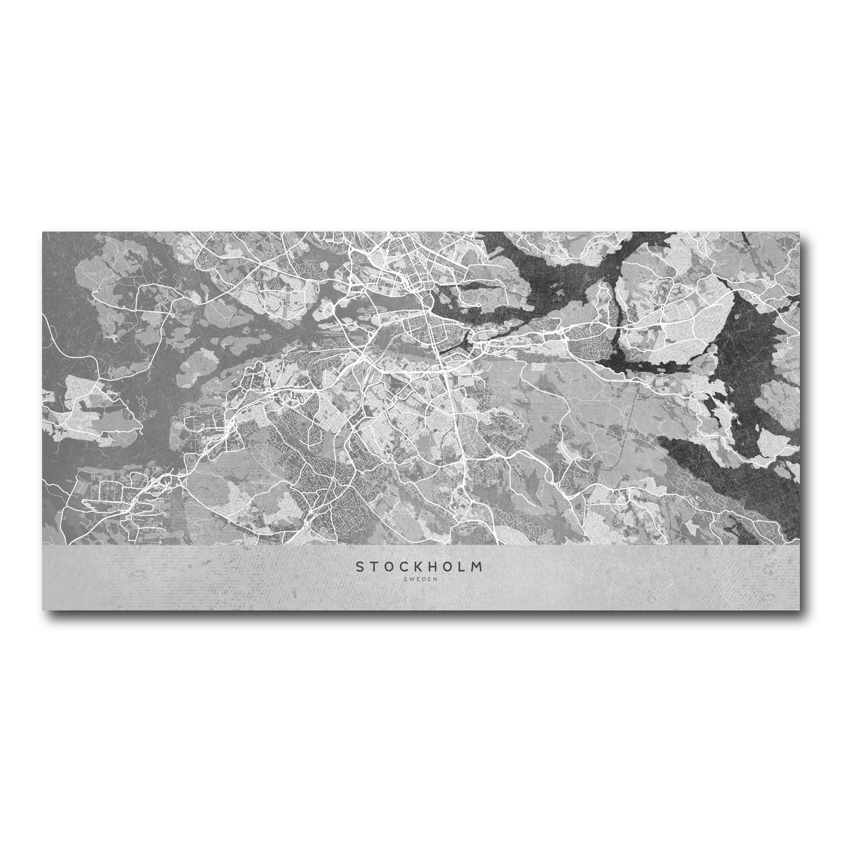 AUTO-MOCKUP WHITE | Stockholm Map 2 | 1 Piece | Gallery Wrap Canvas | group=2x1