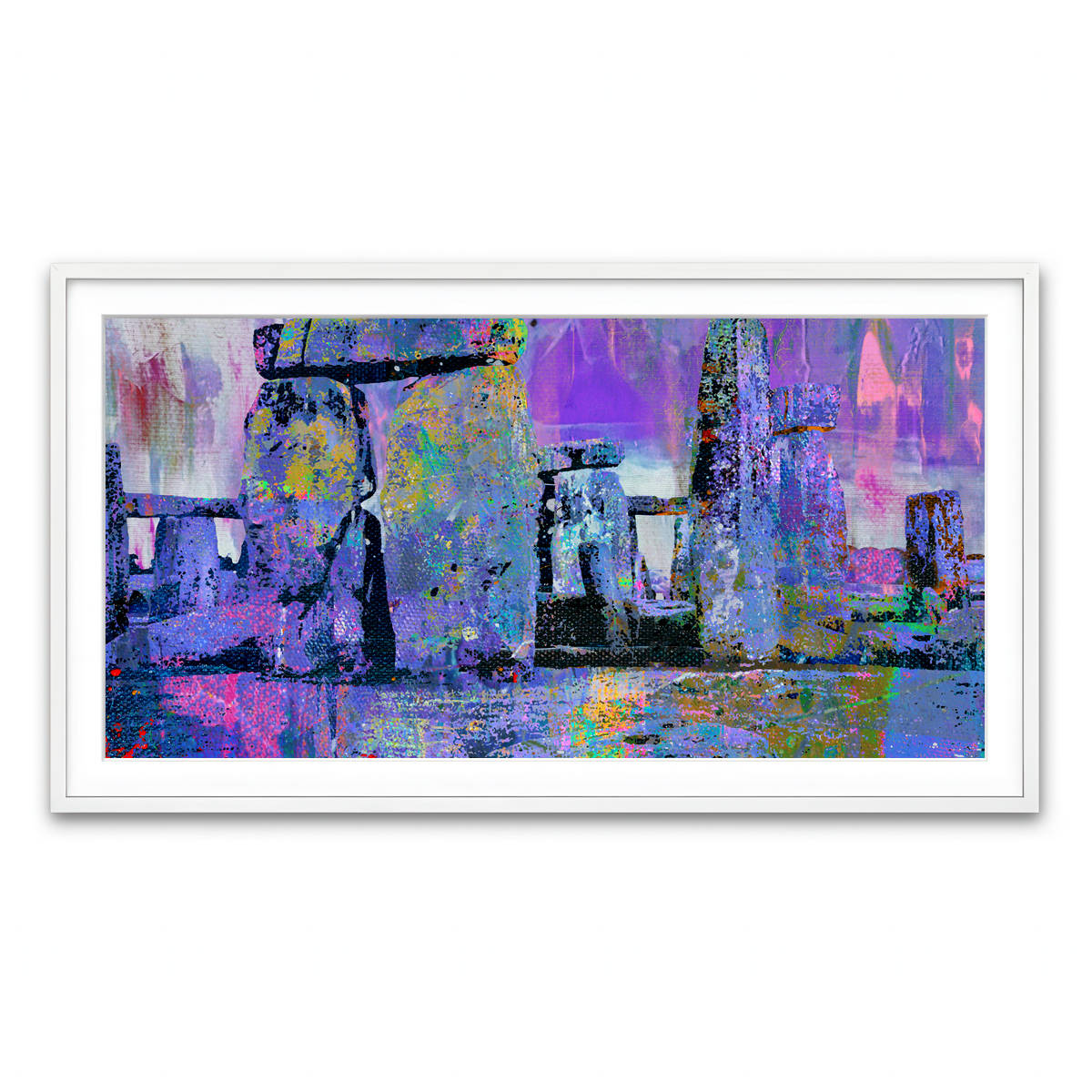 Framed Print 2x1 White