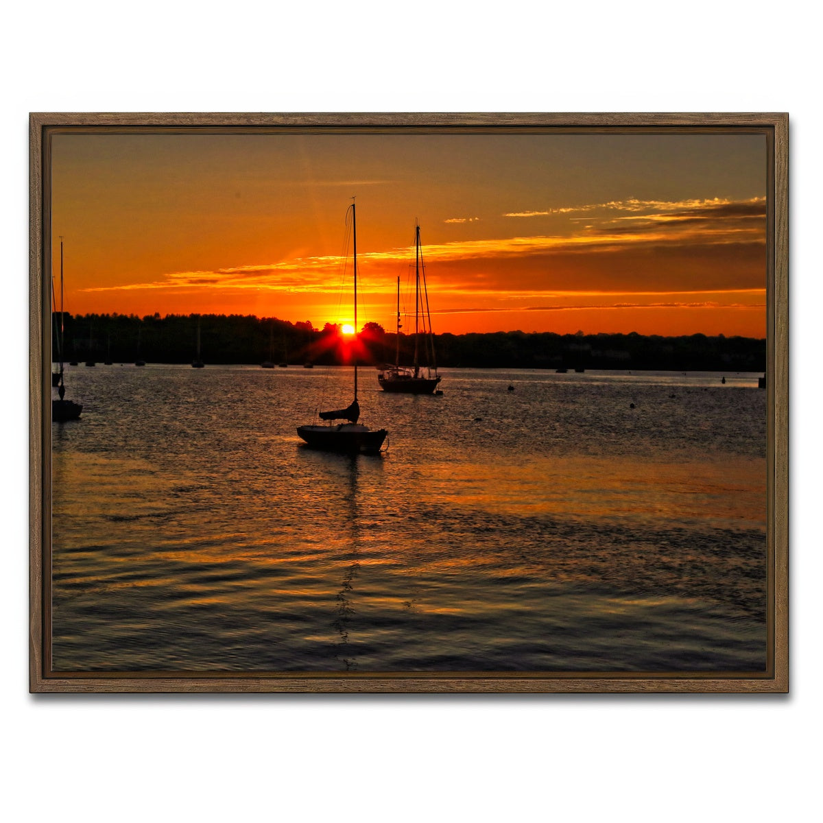 AUTO-MOCKUP WHITE | Stonington Sunset | 1 Piece | Walnut Framed Canvas | group=4x3