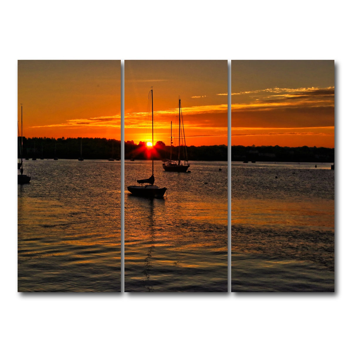 AUTO-MOCKUP WHITE | Stonington Sunset | 3 Piece | Gallery Wrap Canvas | group=8x18