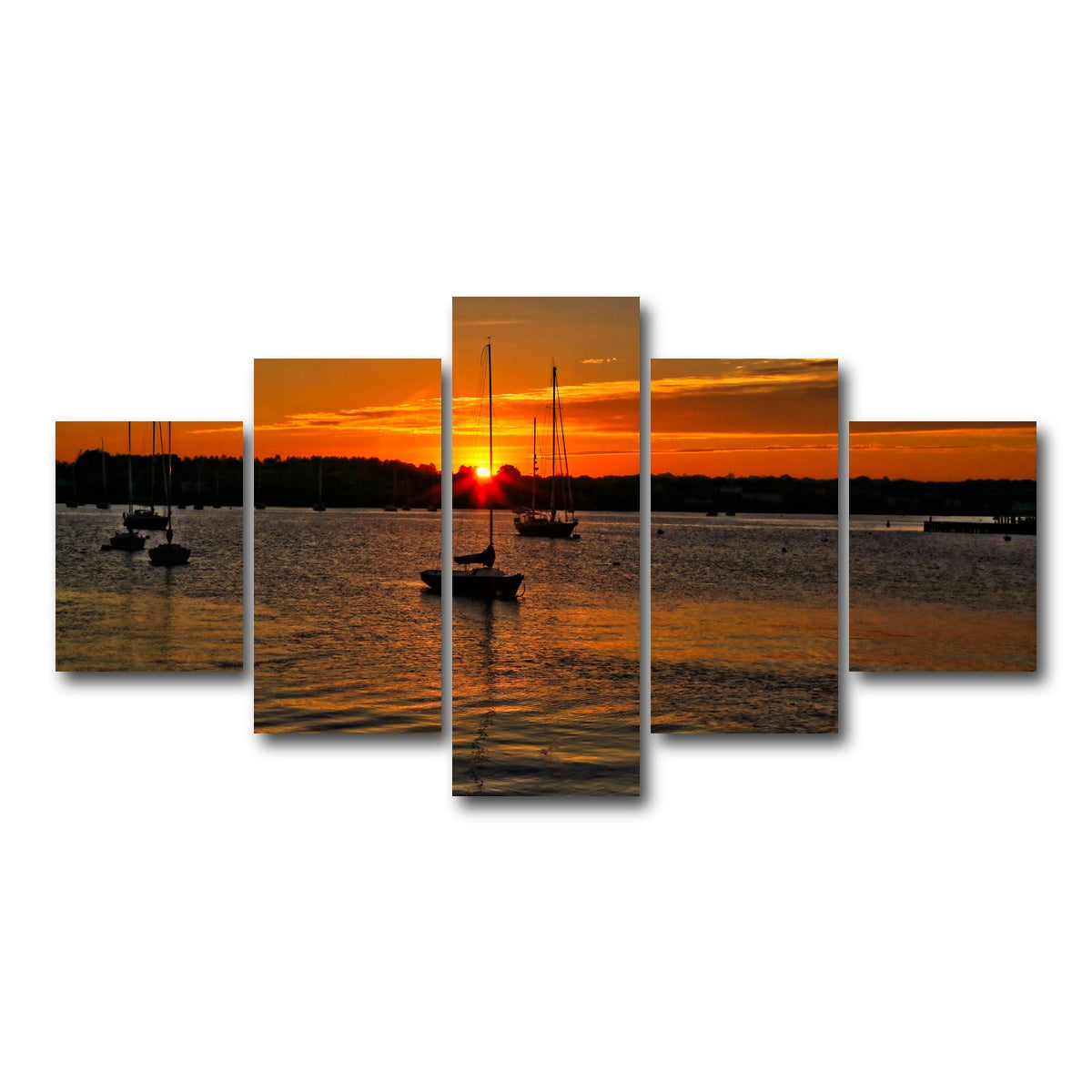 AUTO-MOCKUP WHITE | Stonington Sunset | 5 Piece | Gallery Wrap Canvas | group=5_short
