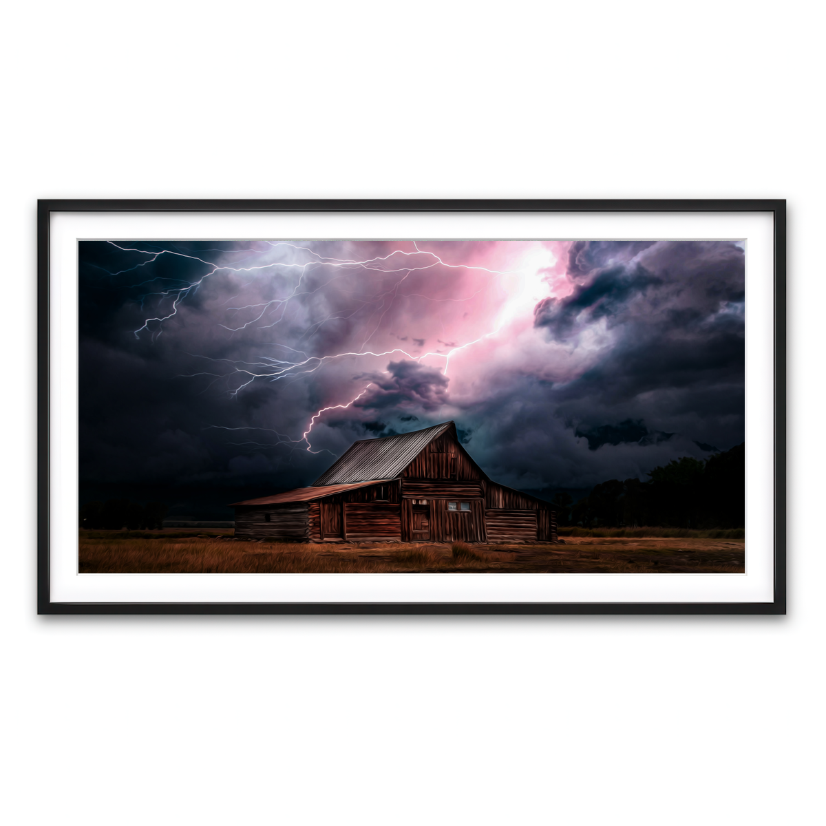 Framed Print 2x1 Black