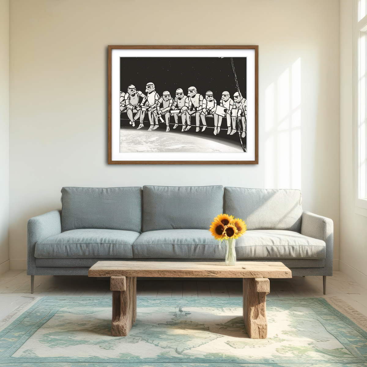 AUTO-MOCKUP ROOM | Storm Trooper Lunch on a Skyscraper Wall Art