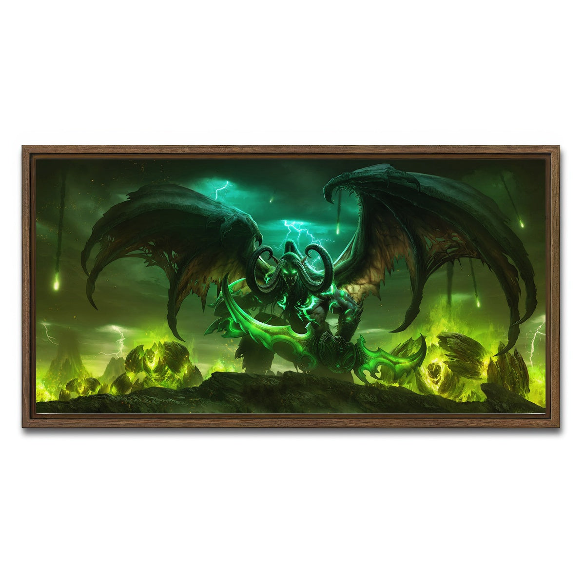 AUTO-MOCKUP WHITE | Stormrage | 1 Piece | Walnut Framed Canvas | group=2x1