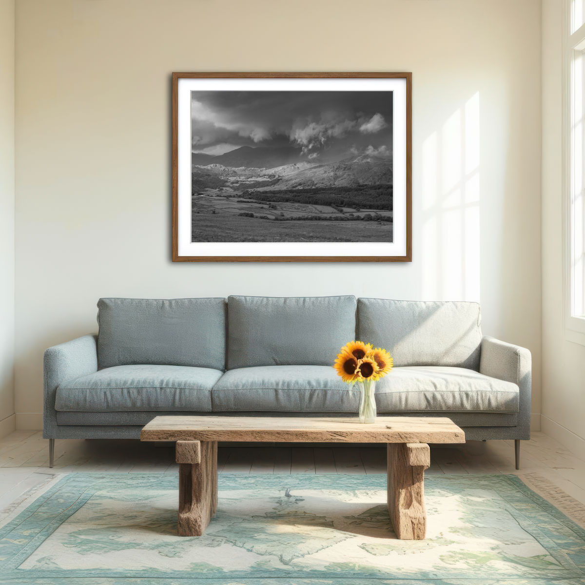 AUTO-MOCKUP ROOM | Stormy Fields Wall Art