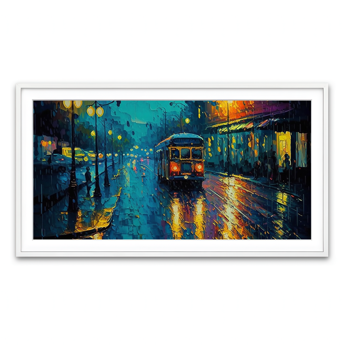 Framed Print 2x1 White