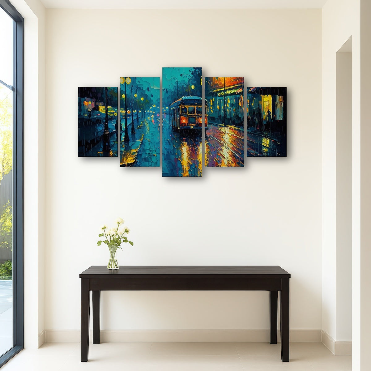 AUTO-MOCKUP ROOM | Street Car on a Rainy Evening