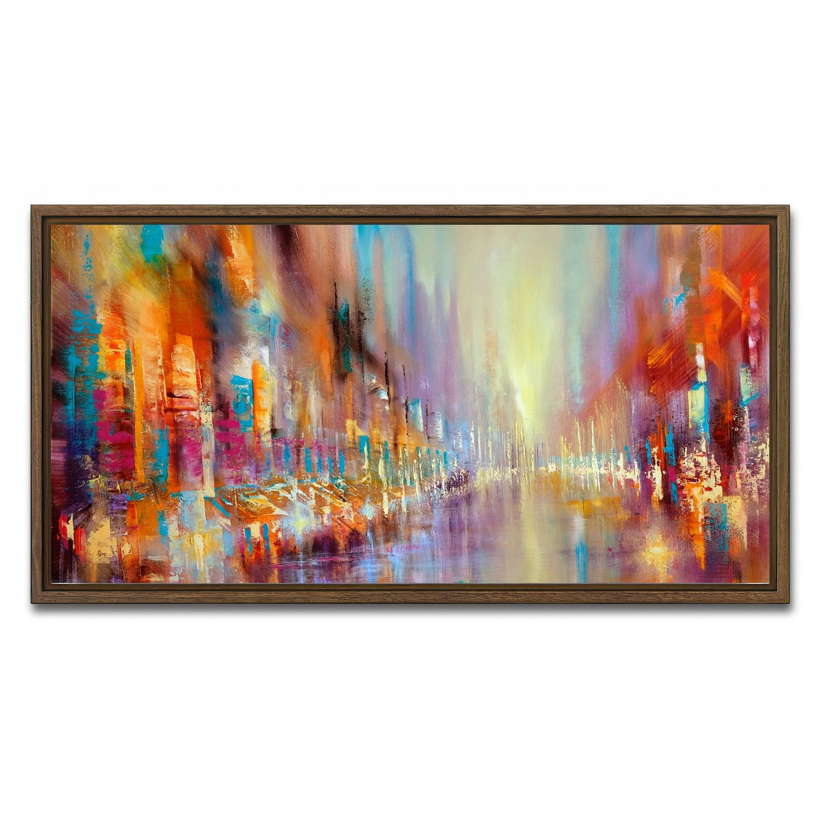 AUTO-MOCKUP WHITE | Street Life | 1 Piece | Walnut Framed Canvas | group=2x1