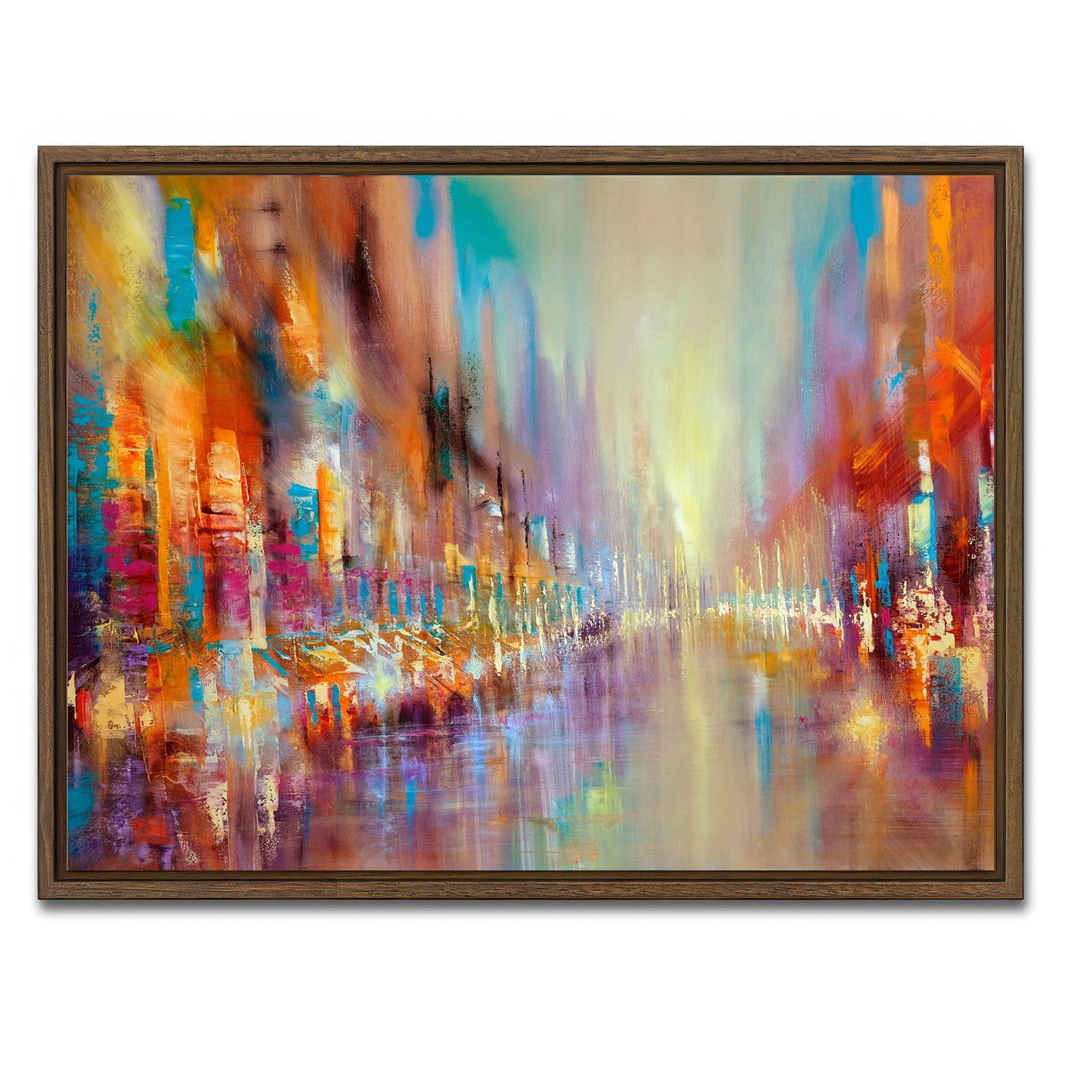 AUTO-MOCKUP WHITE | Street Life | 1 Piece | Walnut Framed Canvas | group=4x3