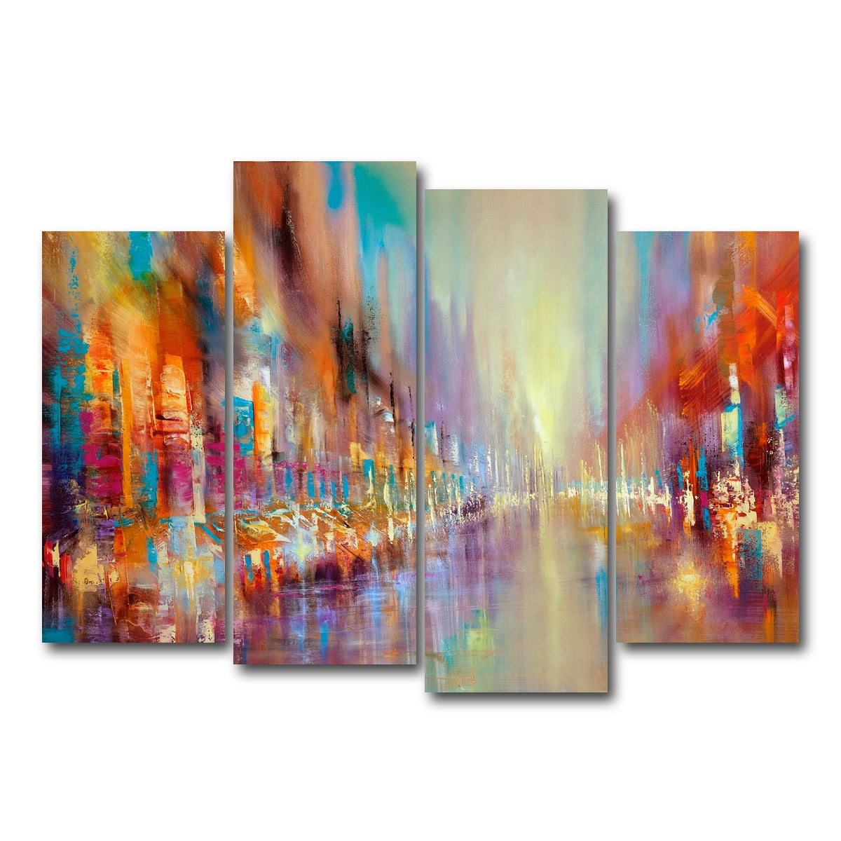 AUTO-MOCKUP WHITE | Street Life | 4 Piece | Gallery Wrap Canvas | group=4_normal