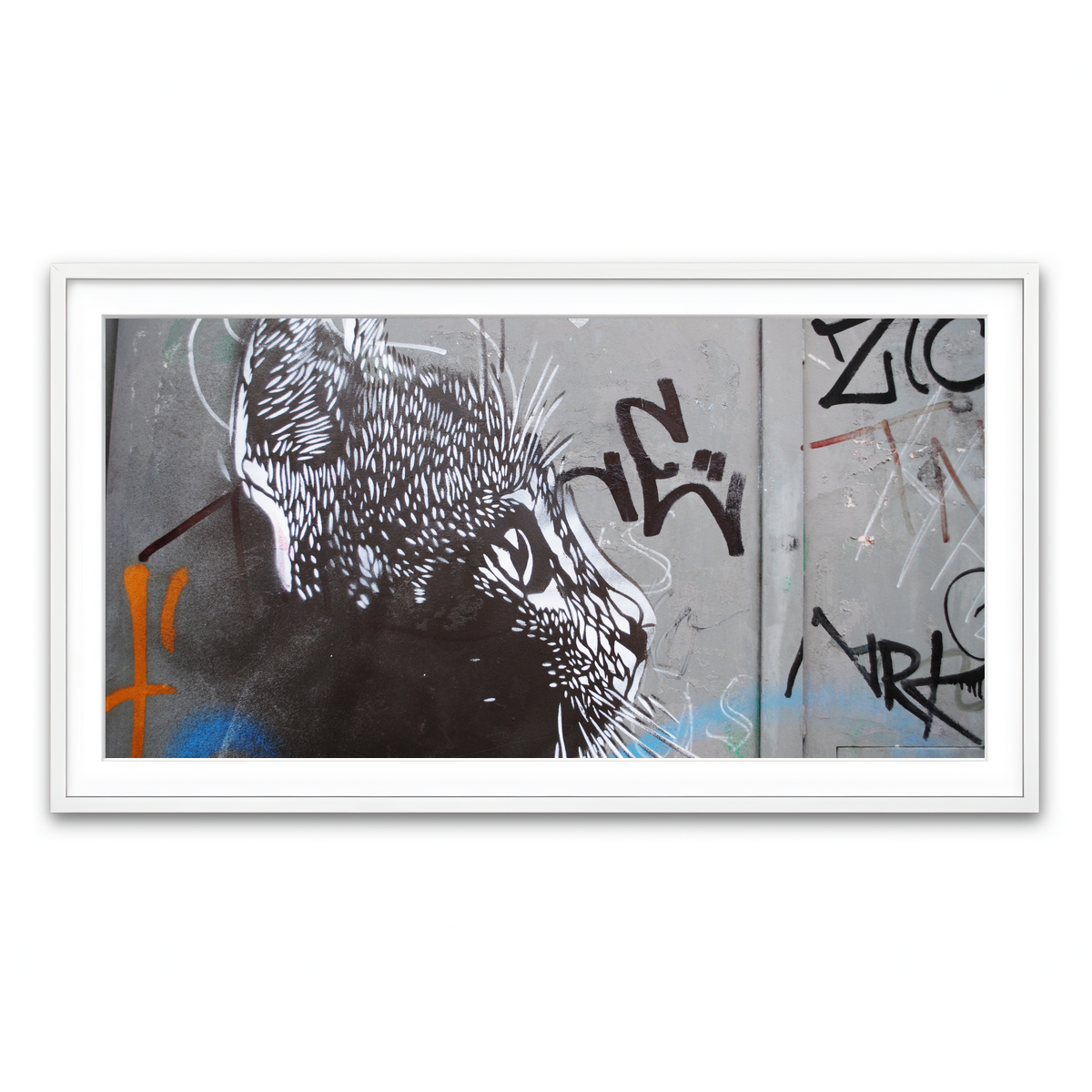 Framed Print 2x1 White