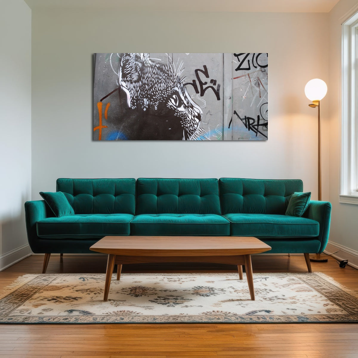 AUTO-MOCKUP ROOM | Street art cat