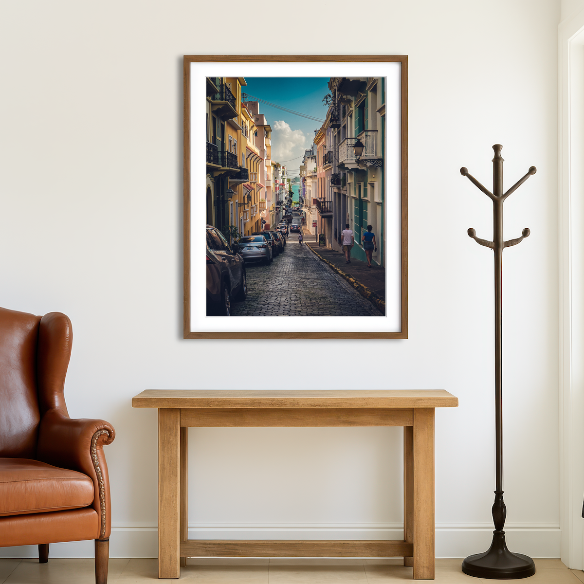AUTO-MOCKUP ROOM | Street of San Juan Puerto Rico Wall Art