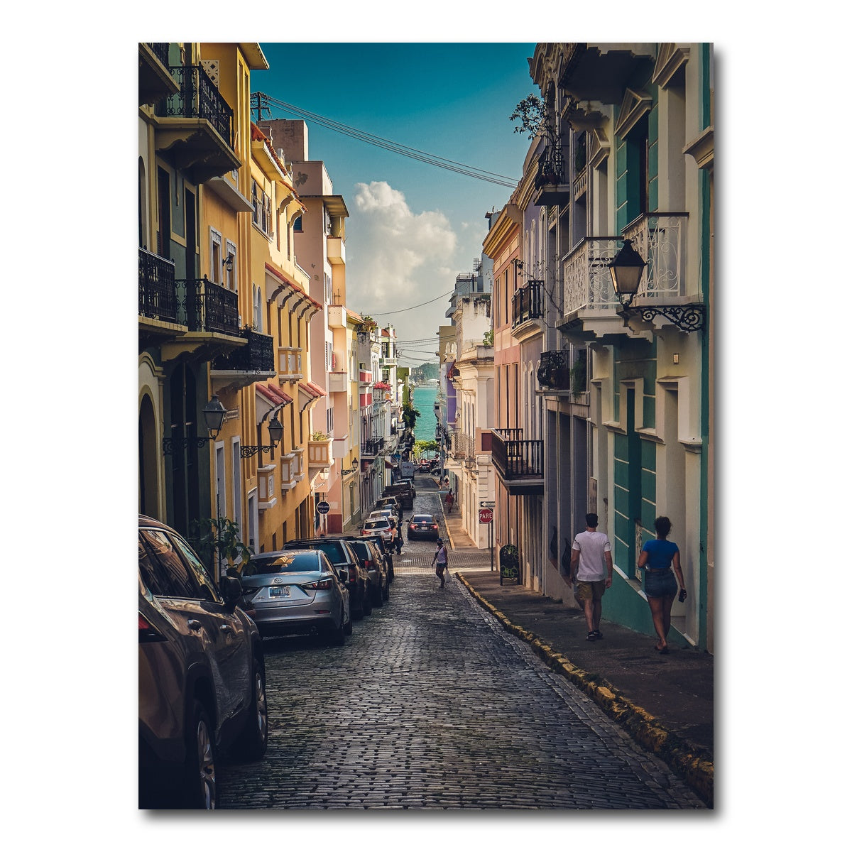 AUTO-MOCKUP WHITE | Street of San Juan Puerto Rico | 1 Piece | Gallery Wrap Canvas | group=3x4