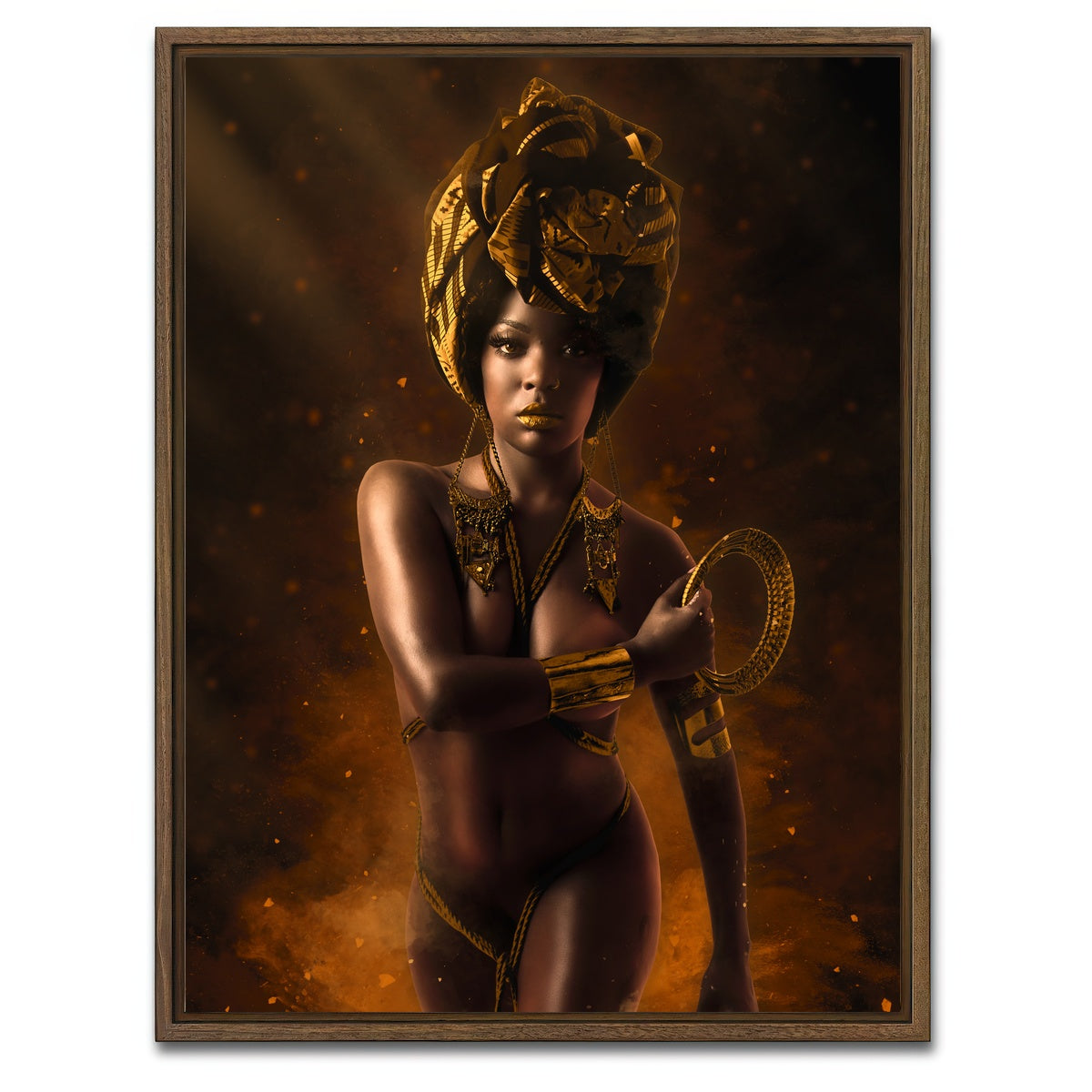 AUTO-MOCKUP WHITE | Strength | 1 Piece | Walnut Framed Canvas | group=3x4