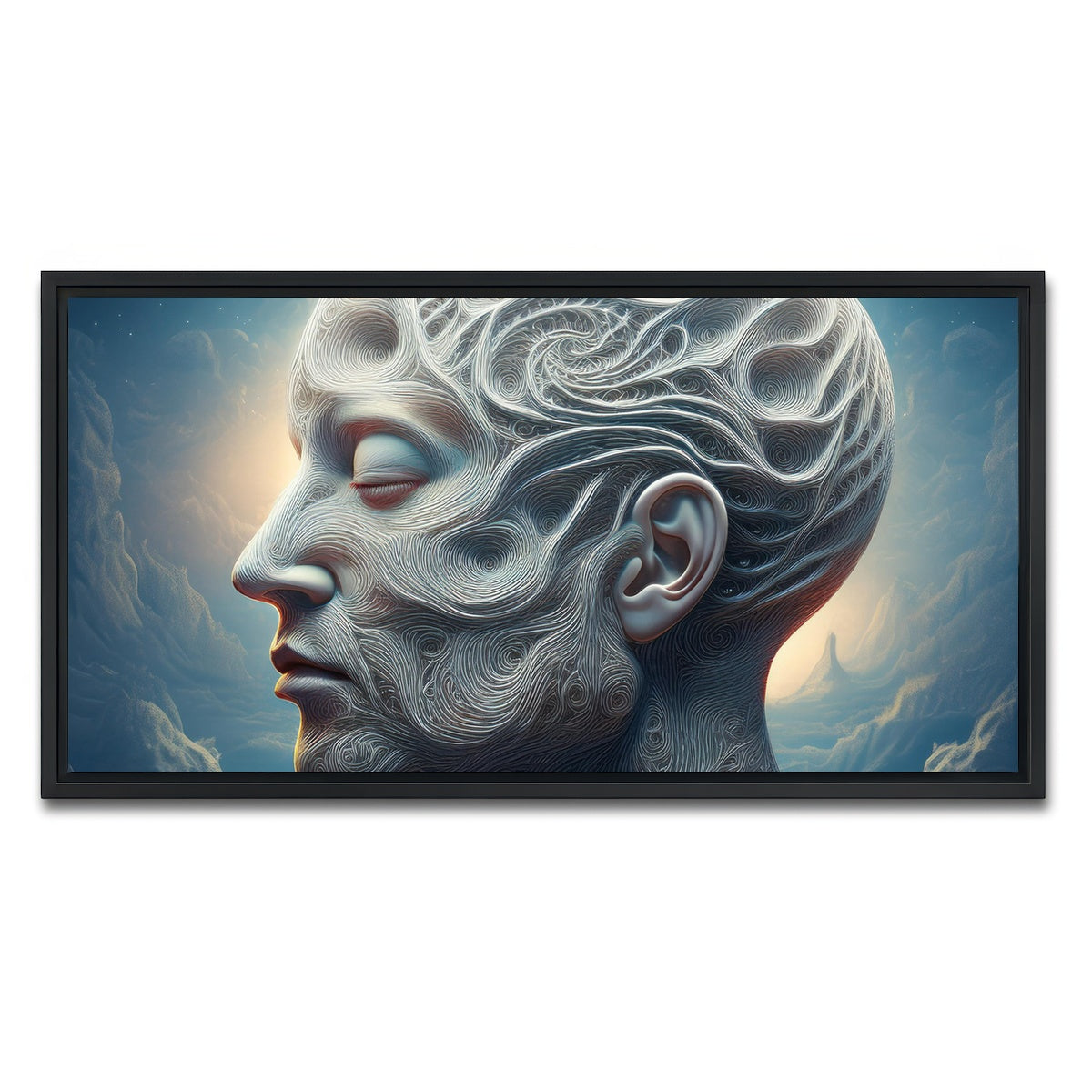 AUTO-MOCKUP WHITE | Strings of Mind | 1 Piece | Black Framed Canvas | group=2x1