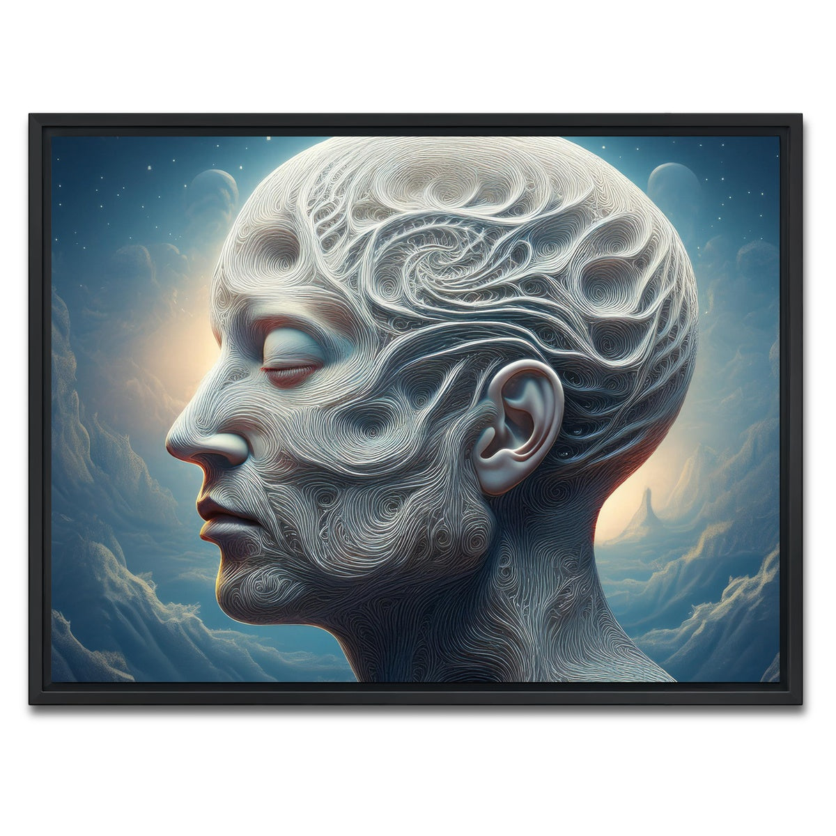 AUTO-MOCKUP WHITE | Strings of Mind | 1 Piece | Black Framed Canvas | group=4x3