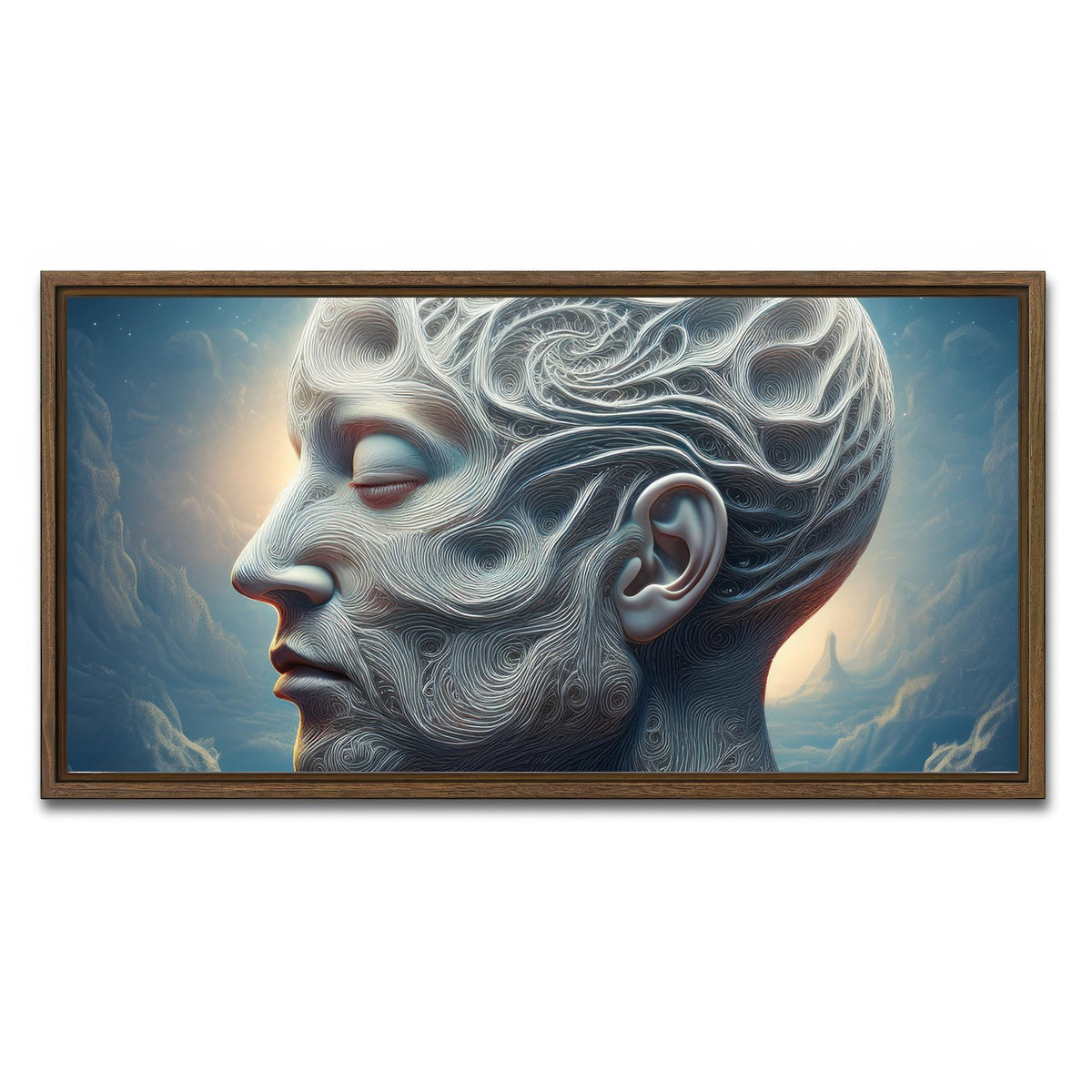 AUTO-MOCKUP WHITE | Strings of Mind | 1 Piece | Walnut Framed Canvas | group=2x1