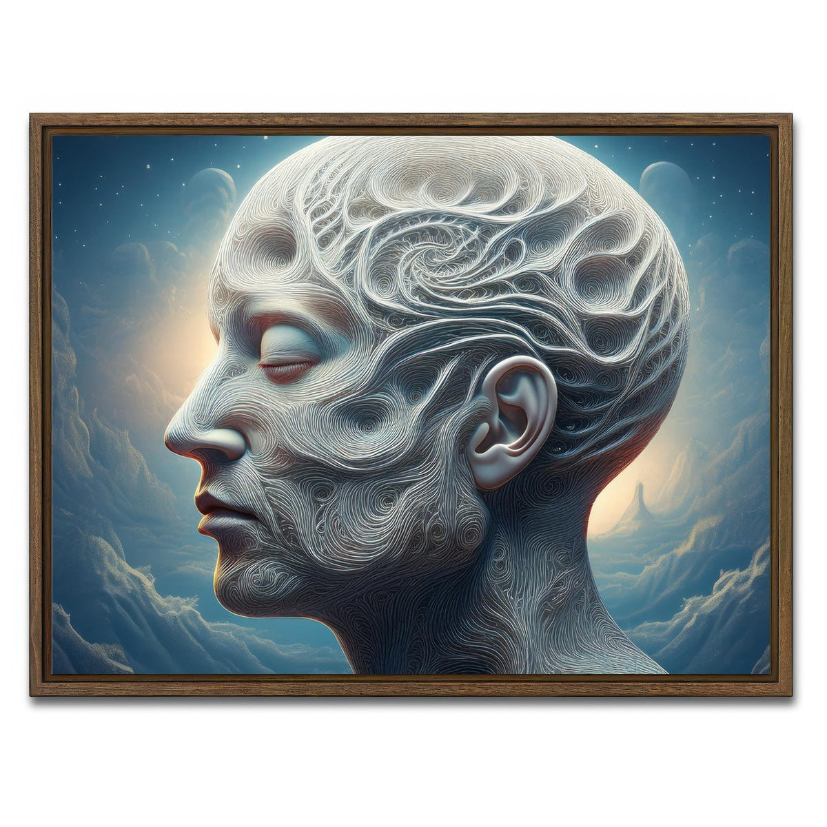 AUTO-MOCKUP WHITE | Strings of Mind | 1 Piece | Walnut Framed Canvas | group=4x3