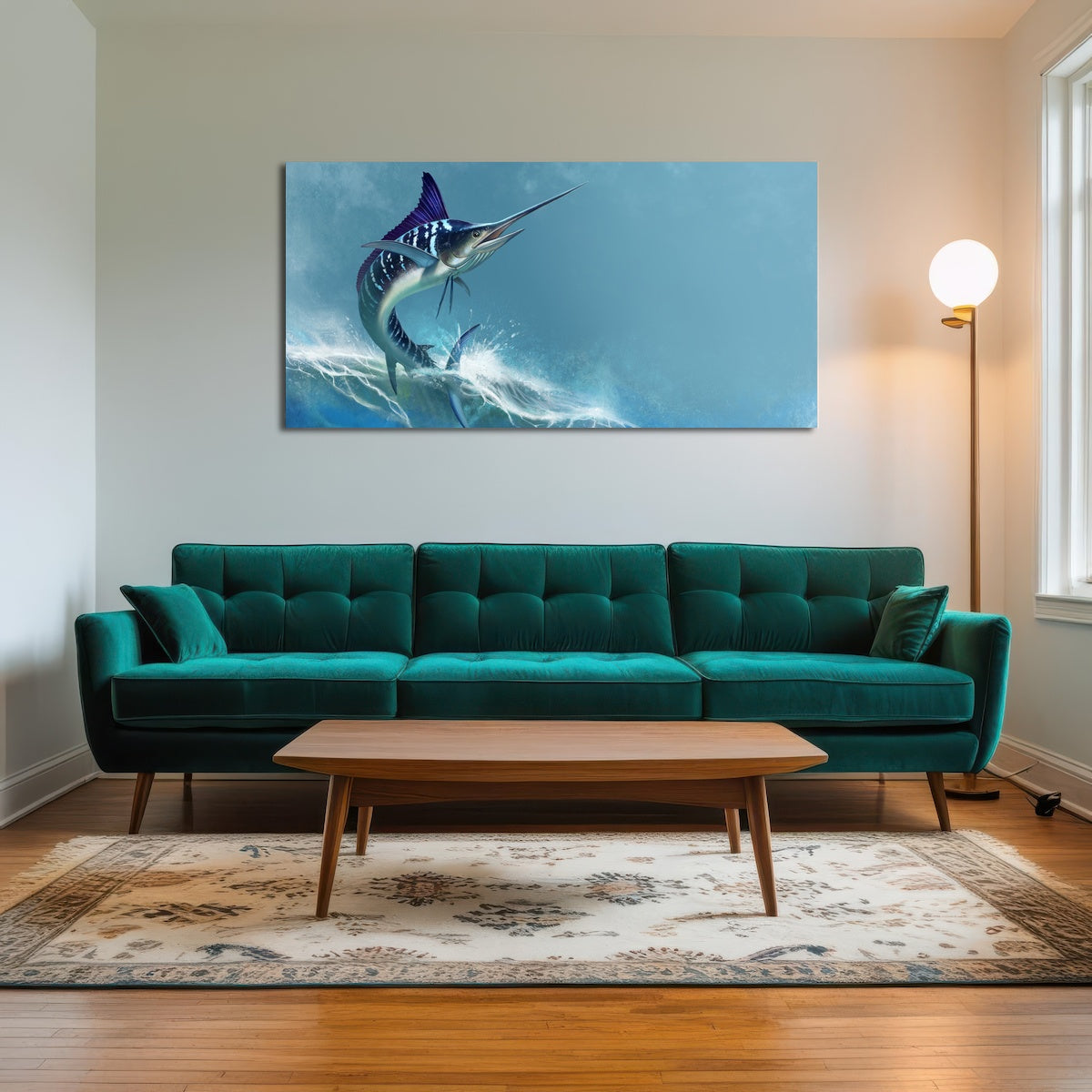 AUTO-MOCKUP ROOM | Striped marlin on sea