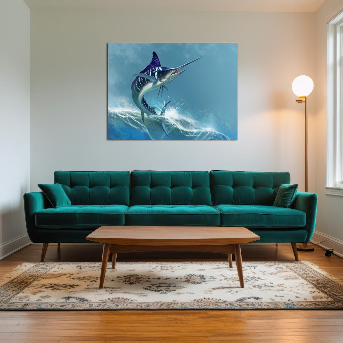 AUTO-MOCKUP ROOM | Striped marlin on sea