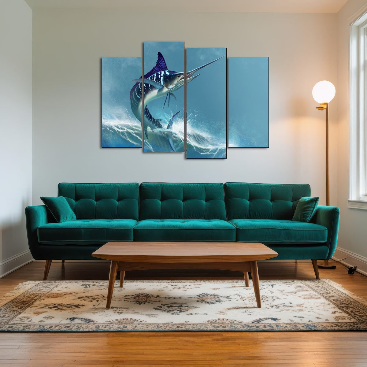 AUTO-MOCKUP ROOM | Striped marlin on sea