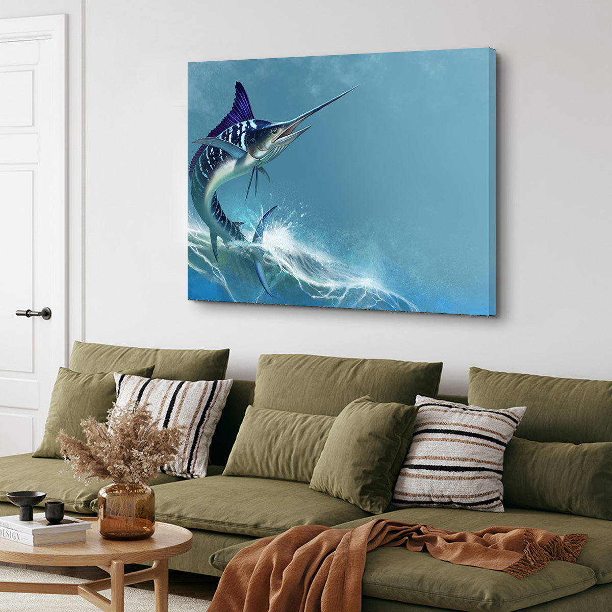 Striped Marlin on Sea Wall Art