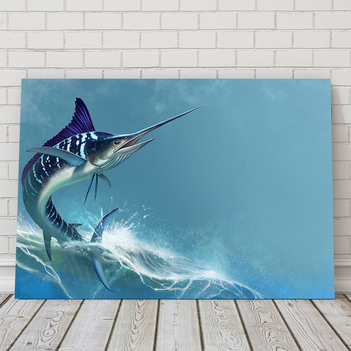 Striped Marlin on Sea Wall Art