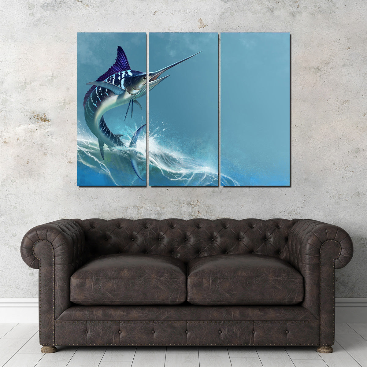 Striped Marlin on Sea Wall Art