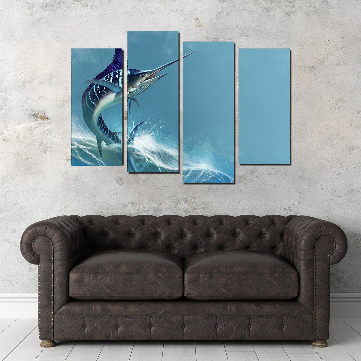 Striped Marlin on Sea Wall Art