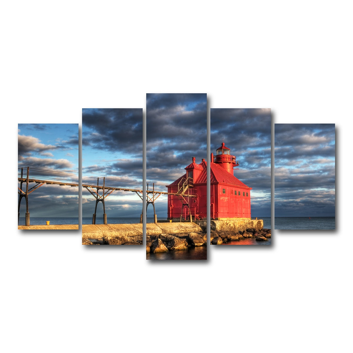 AUTO-MOCKUP WHITE | Sturgeon Bay Lighthouse | 5 Piece | Gallery Wrap Canvas | group=5_normal