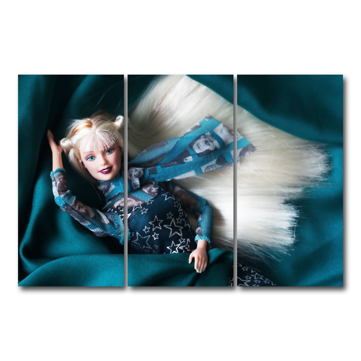 AUTO-MOCKUP WHITE | Stylish Barbie | 3 Piece | Gallery Wrap Canvas | group=12x24