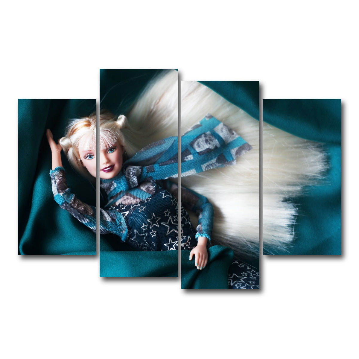 AUTO-MOCKUP WHITE | Stylish Barbie | 4 Piece | Gallery Wrap Canvas | group=4_short