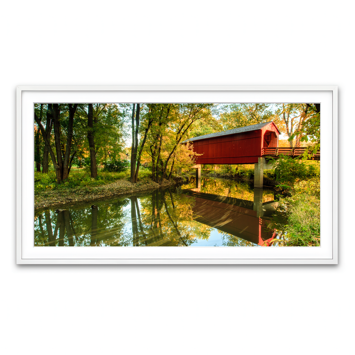 Framed Print 2x1 White