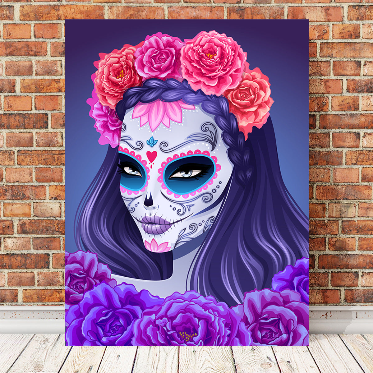 Sugar Skull Woman Wall Art
