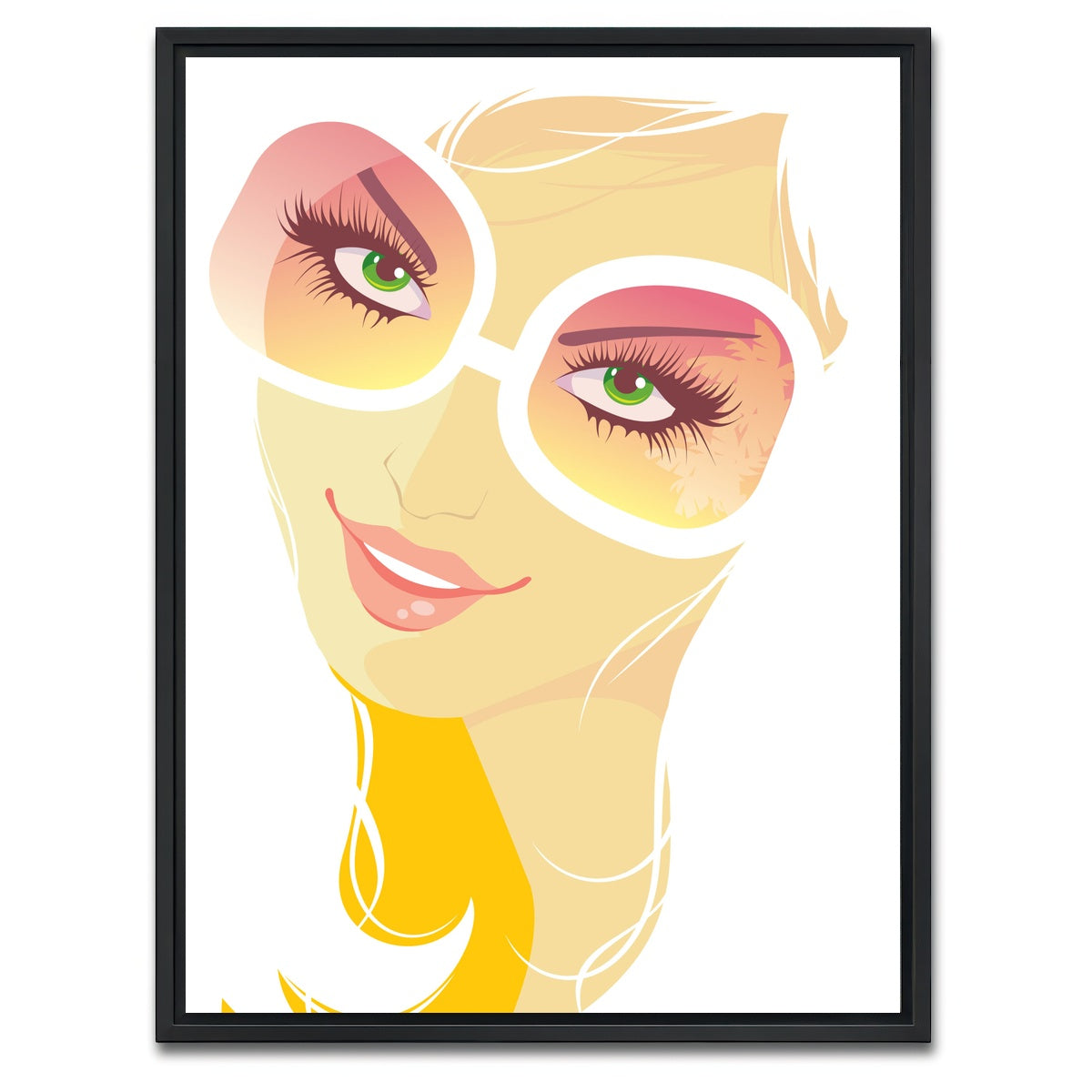 AUTO-MOCKUP WHITE | Summer Girl | 1 Piece | Black Framed Canvas | group=3x4