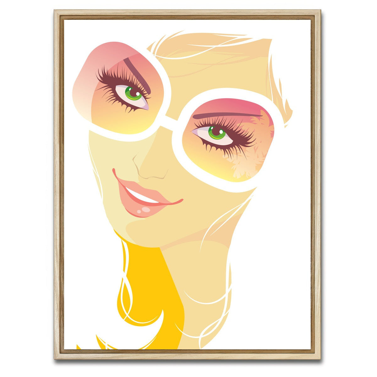 AUTO-MOCKUP WHITE | Summer Girl | 1 Piece | Natural Framed Canvas | group=3x4