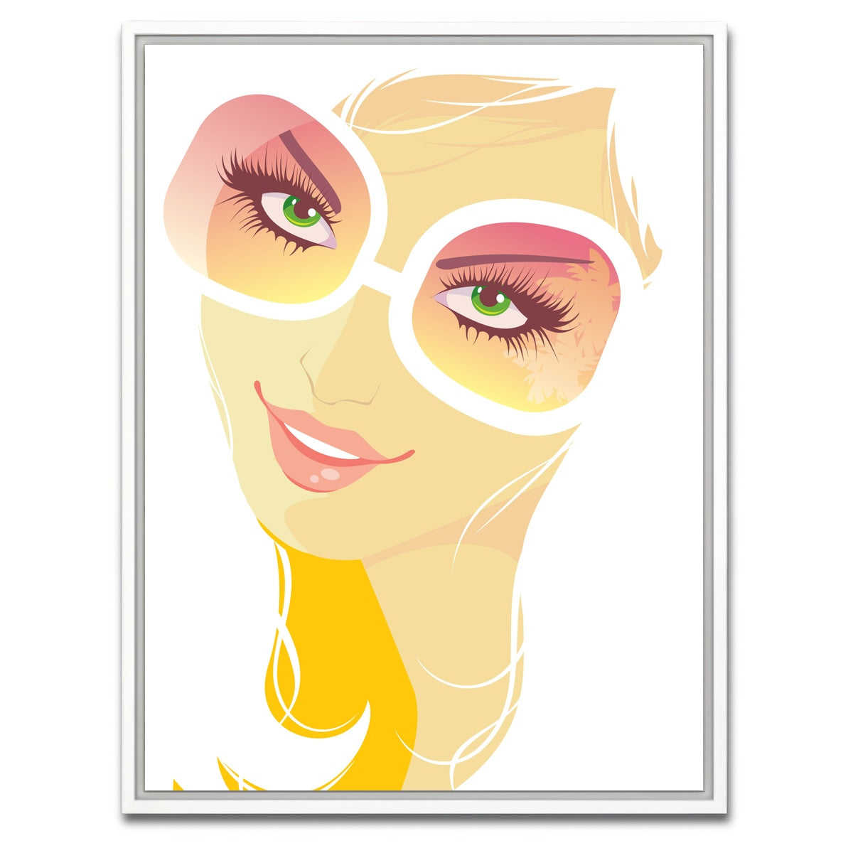 AUTO-MOCKUP WHITE | Summer Girl | 1 Piece | White Framed Canvas | group=3x4
