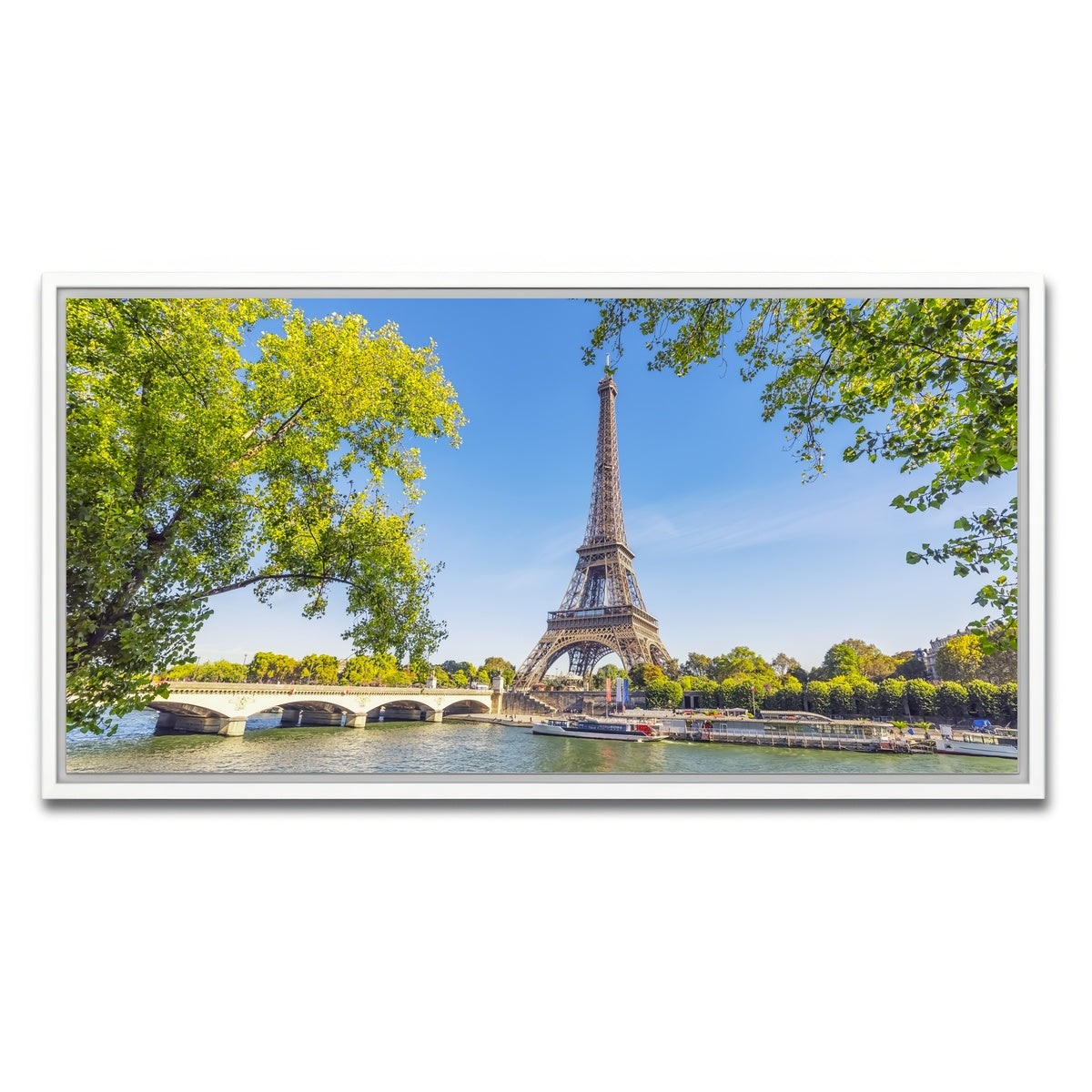 AUTO-MOCKUP WHITE | Summer In Paris | 1 Piece | White Framed Canvas | group=2x1