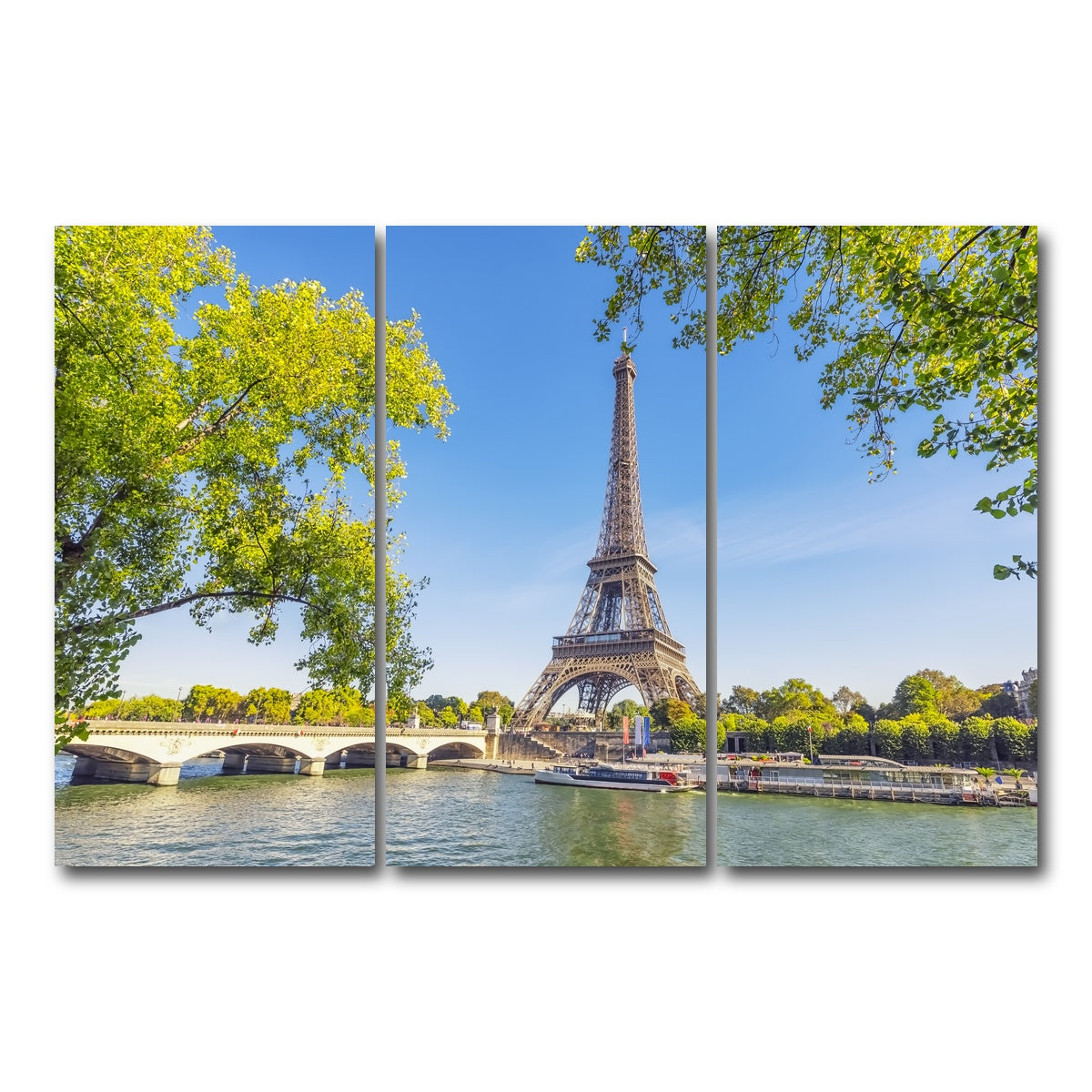 AUTO-MOCKUP WHITE | Summer In Paris | 3 Piece | Gallery Wrap Canvas | group=12x24
