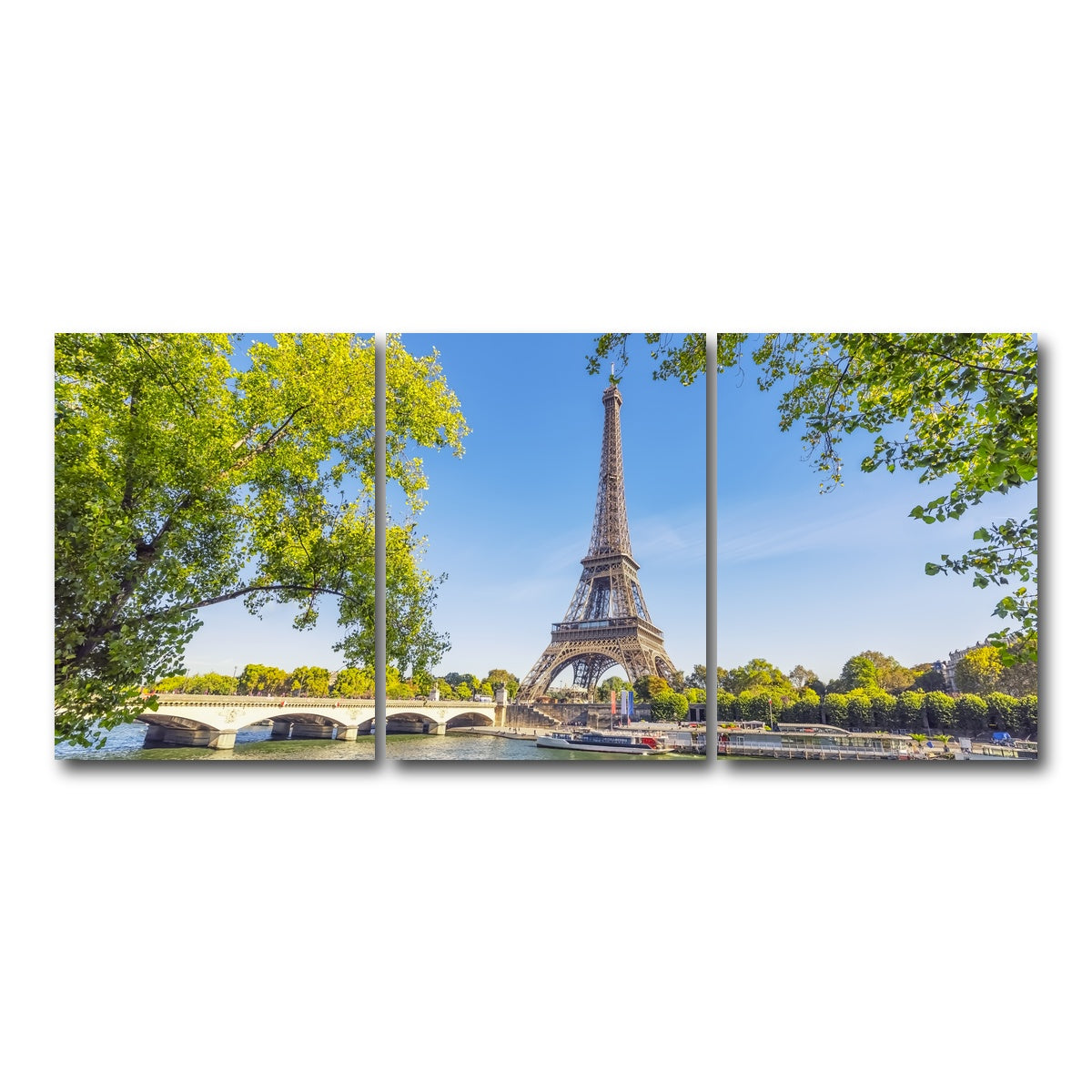 AUTO-MOCKUP WHITE | Summer In Paris | 3 Piece | Gallery Wrap Canvas | group=18x24