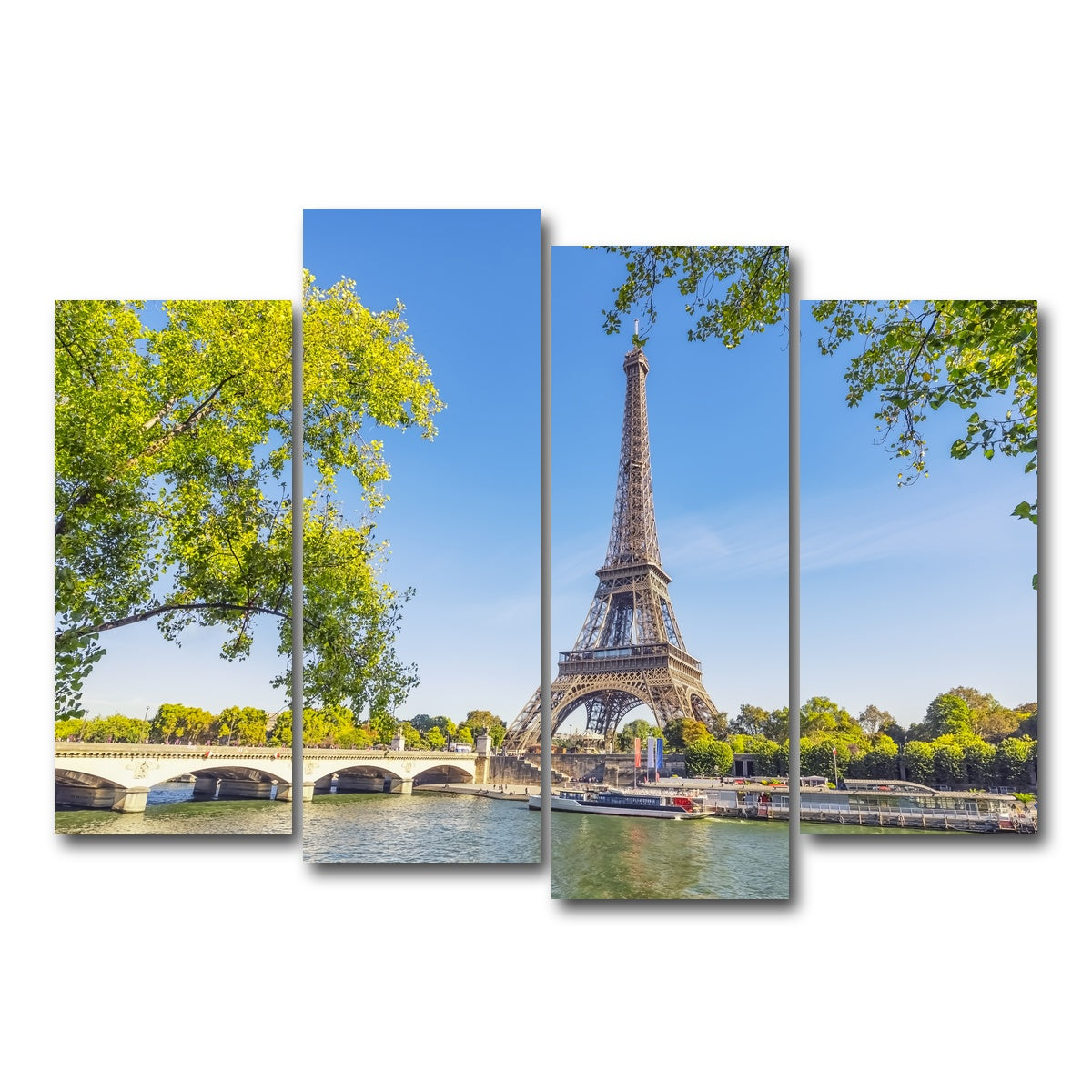 AUTO-MOCKUP WHITE | Summer In Paris | 4 Piece | Gallery Wrap Canvas | group=4_normal
