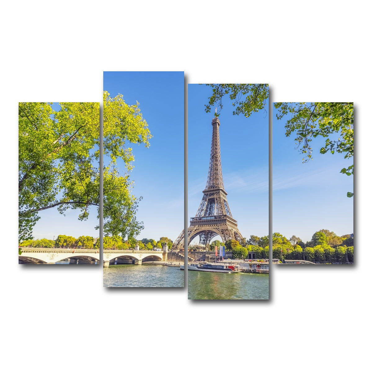 AUTO-MOCKUP WHITE | Summer In Paris | 4 Piece | Gallery Wrap Canvas | group=4_short
