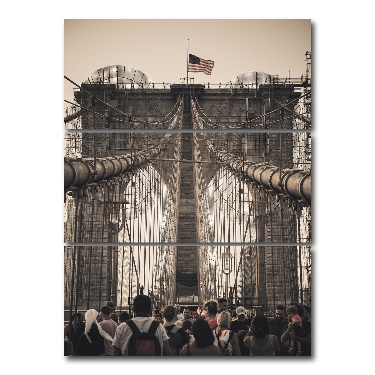 AUTO-MOCKUP WHITE | Sunday in Brooklyn | 3 Piece | Gallery Wrap Canvas | group=8x18_stacked